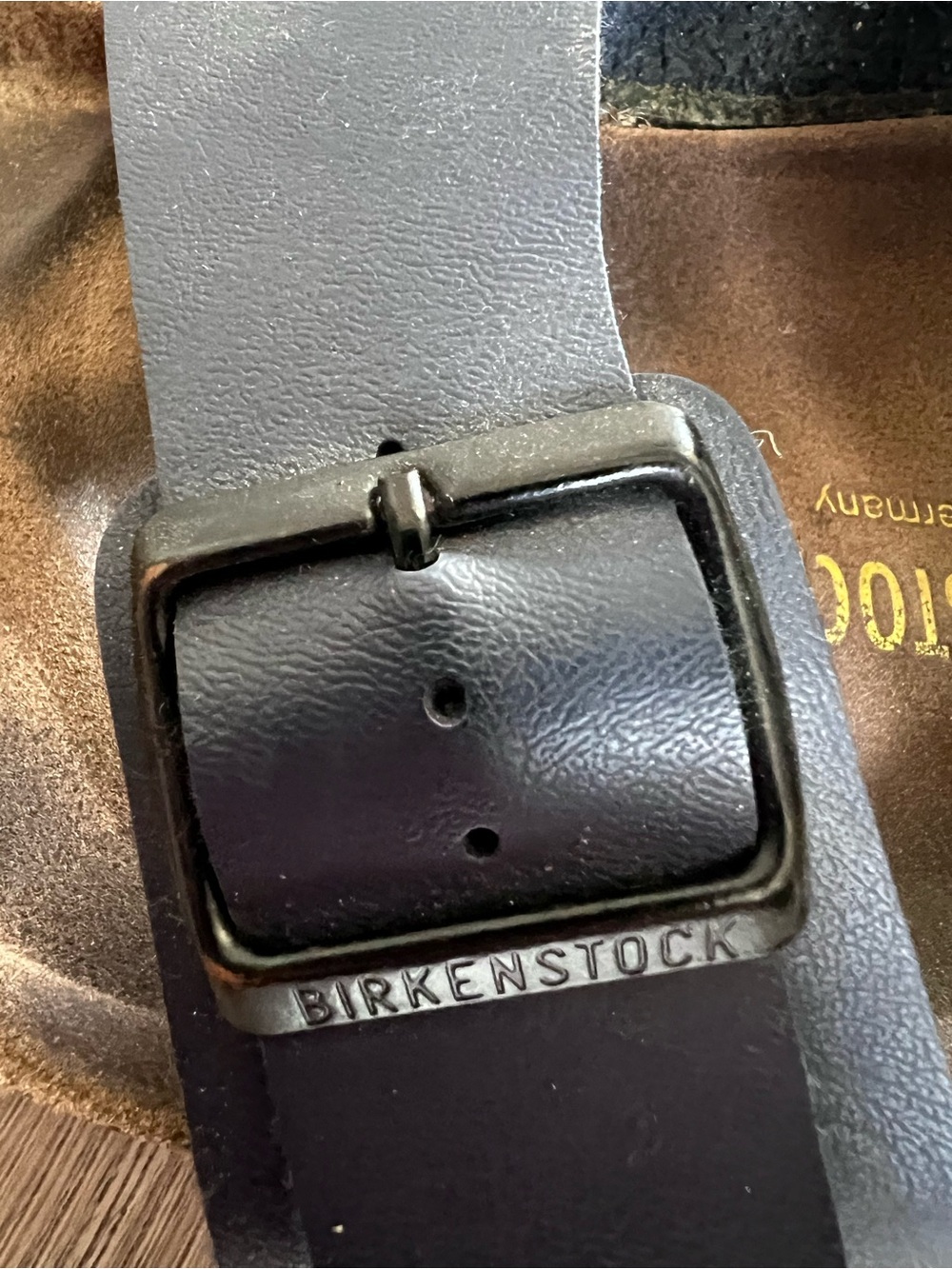 Birkenstock Arizona Blue Buckle 2 Strap Sandals - Picture 7 of 10
